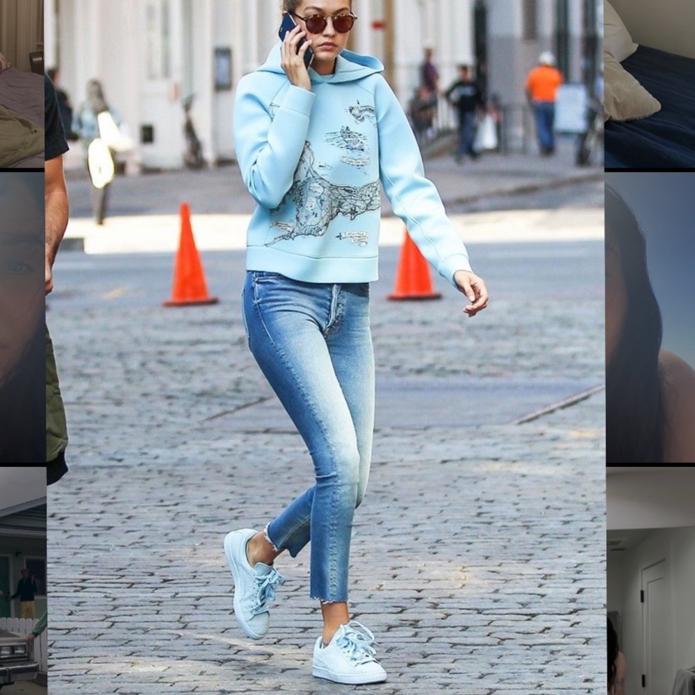 Blue puma sneakers